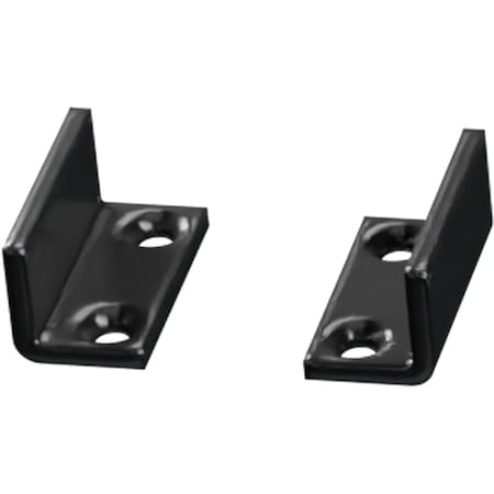 Ekena Millwork Premium Barn Door Floor Adjustable U-Guide, Black GB6001UBL